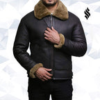 Men's Aviator RAF B3 shearling sheepskin Flying Bomber jacket
