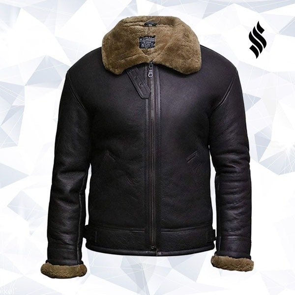 Men's Aviator RAF B3 shearling sheepskin Flying Bomber jacket