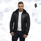 Men's Black Sheepskin Flying Jacket