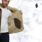 Men's Brown Sheepskin Flying Jacket