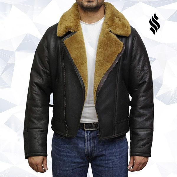 Men's Leather Shearling Sheepskin Jacket