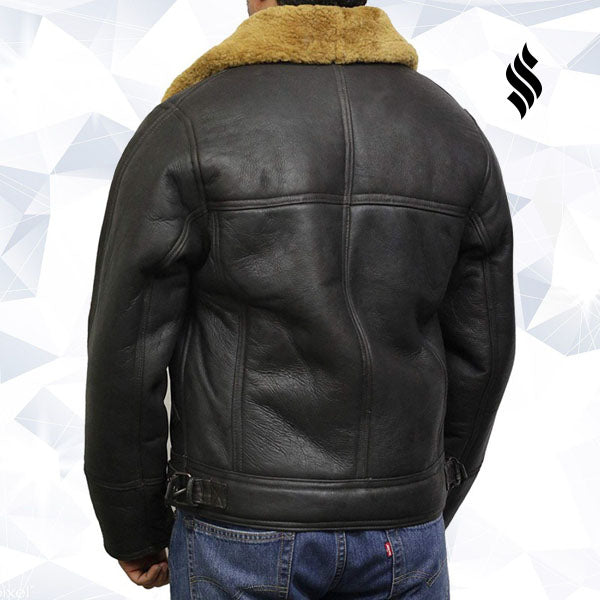 Men's Leather Shearling Sheepskin Jacket