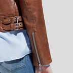 Emma Brown Motorcycle Leather Jacket