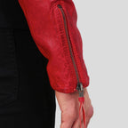Buel Red Motorcycle Leather Jacket