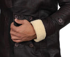 Superfly Beige Shearling Leather Coat